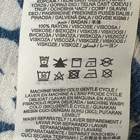 Hurley Blue/White Leaf Print Wrap Dress Size Medium Summer Casual Beachy - Picture 12 of 16